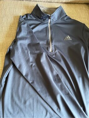 adidas Men’s Dark Gray Half-Zip Performance Pullover